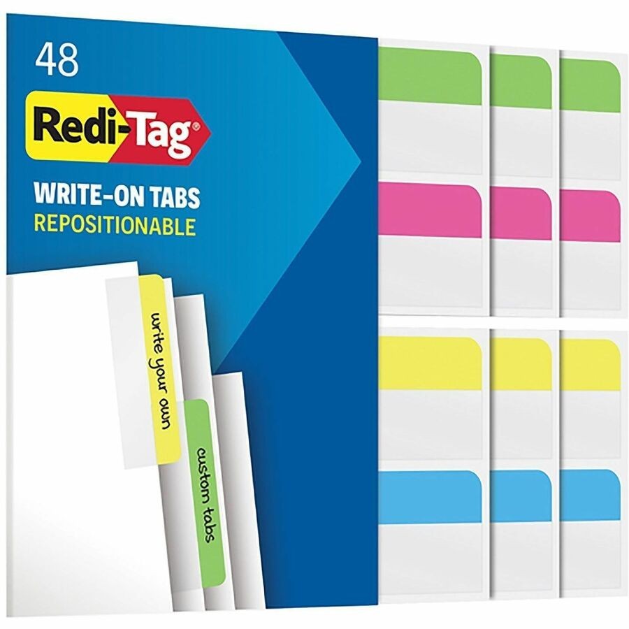 Redi-Tag 33248 Removable Index Flags Assorted 48 Pack
