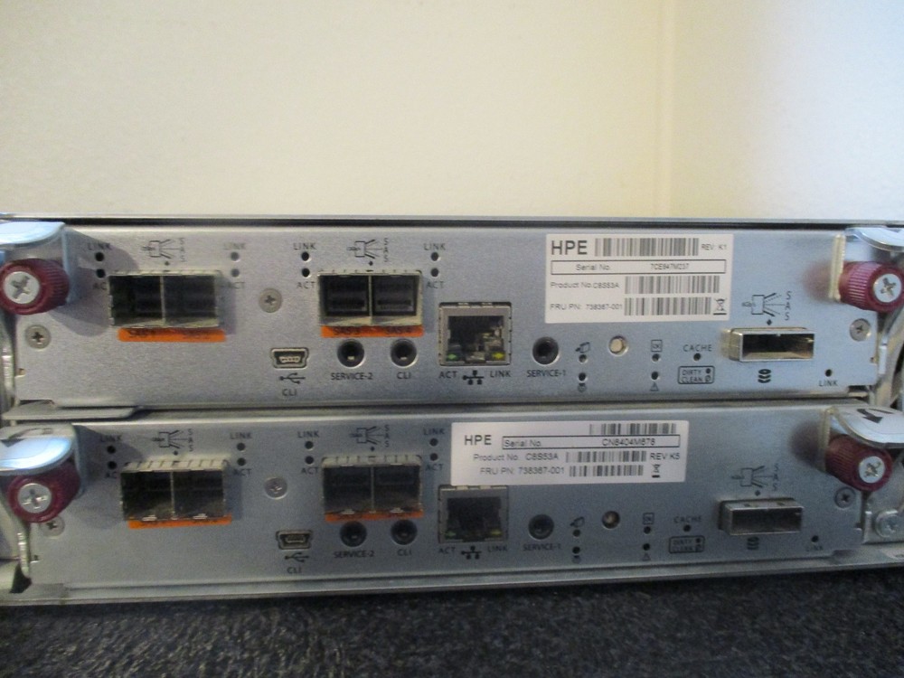 HPE MSA 2040 SAN Storage Array 2x C8S53A 738367-001 Controllers 2x PSUs No HDDs