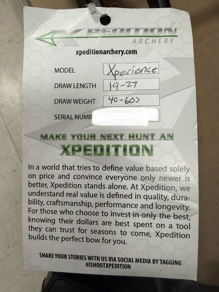 NEW Xpedition Xperience Bow