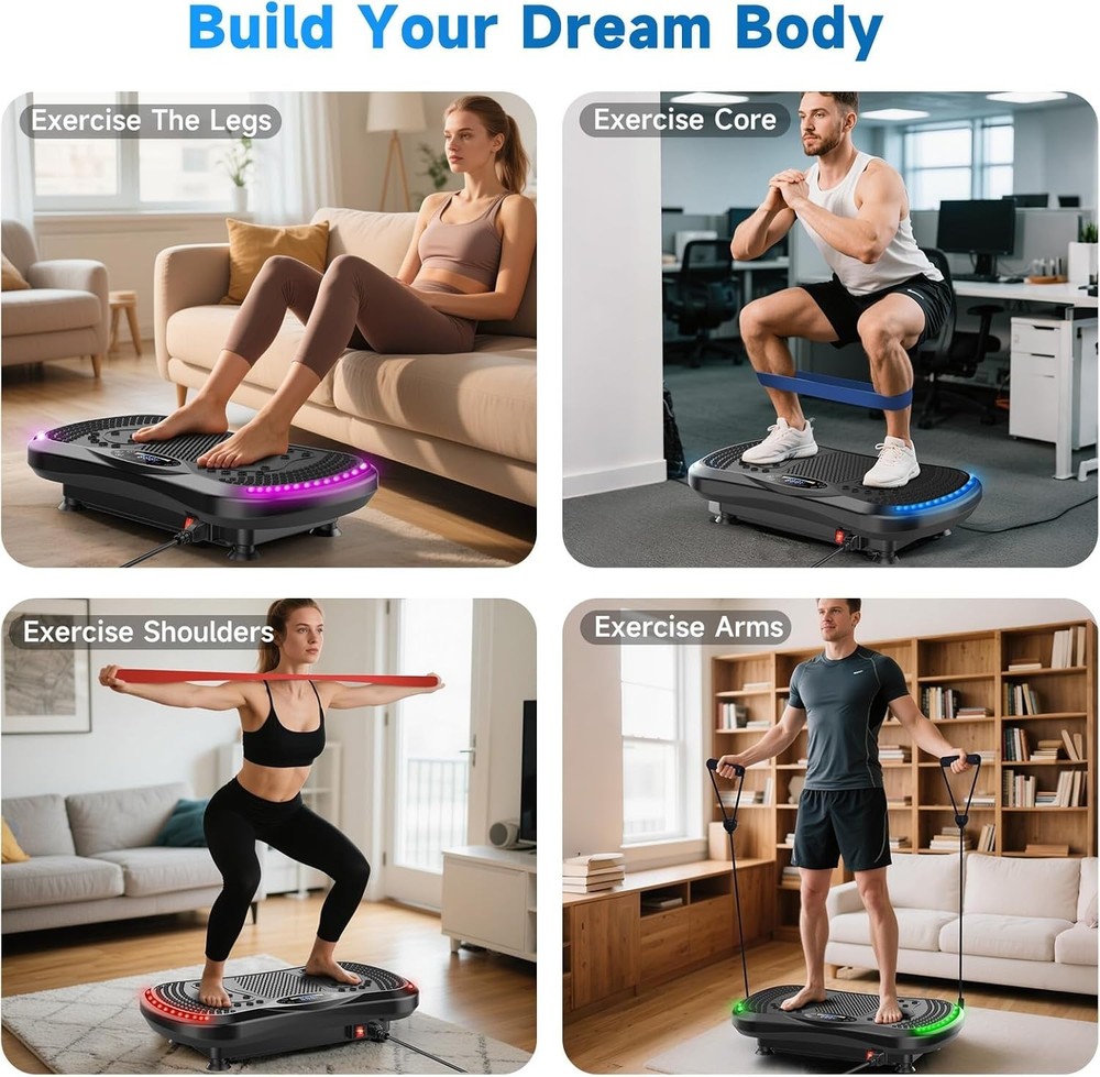 Compact Vibration Fitness Platform with Adjustable Speeds - Weight Loss Solution