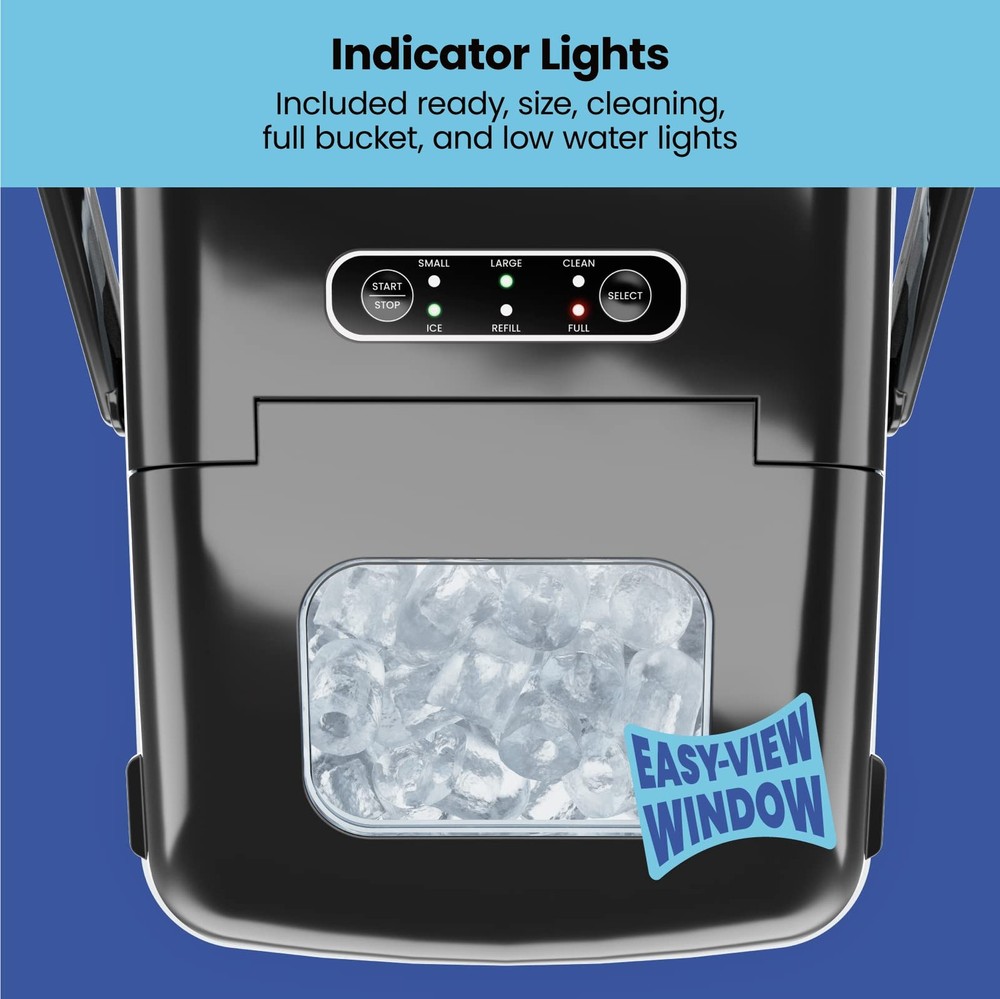 Iceman Dual-Size Countertop Ice Maker Machine, Small - Bullet Ice,