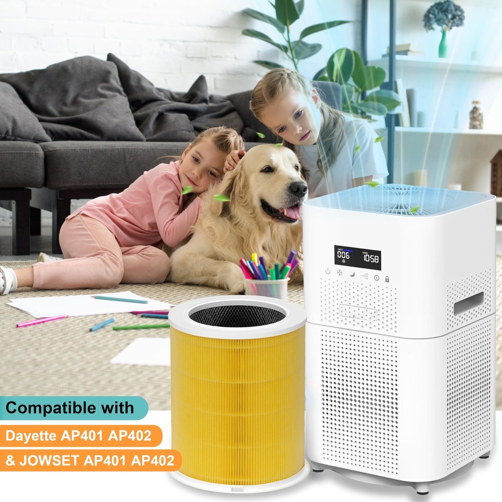 2-Pack AP401 Pets Allergy Replacement Air Filter, Compatible with Dayette AP4...