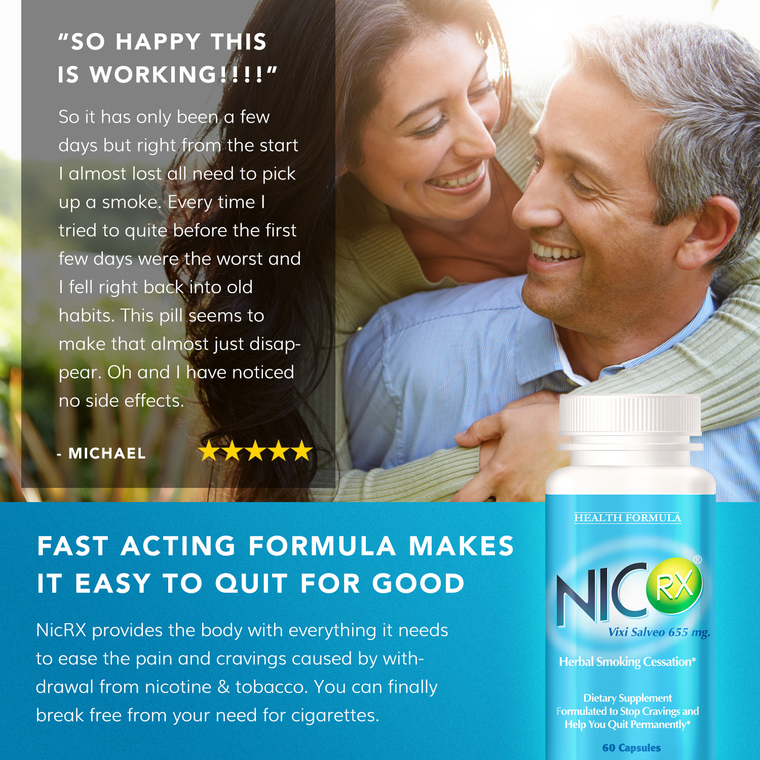 NicRx - Smoking Cessation Supplement (60 Capsules)