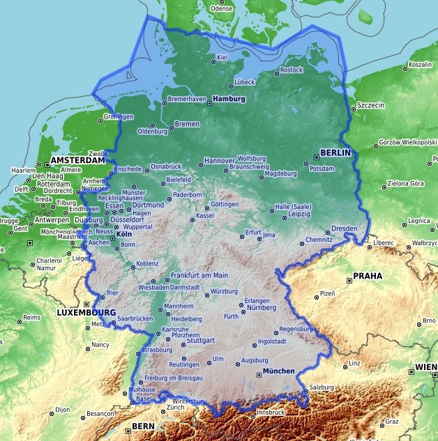 Germany TOPO GPS Map for Garmin Devices