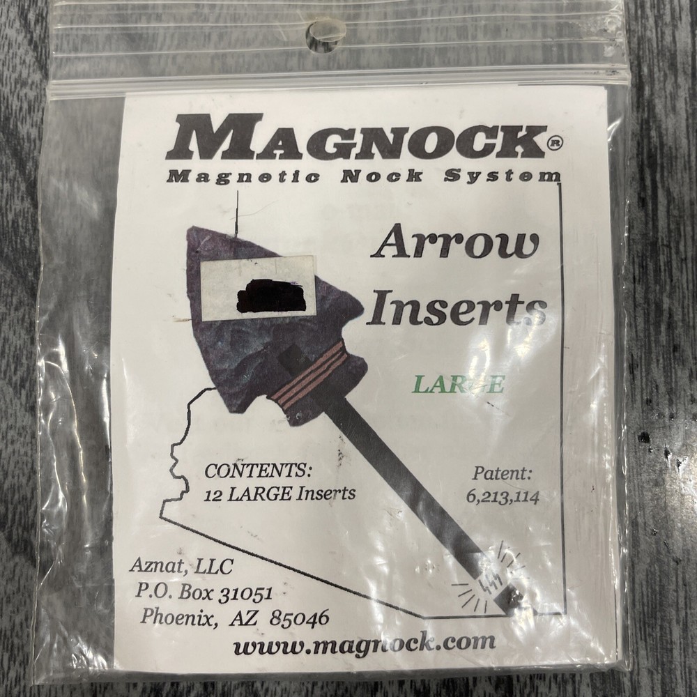 Magnock Magnetic Nock System Arrow Inserts Large 12 Pack