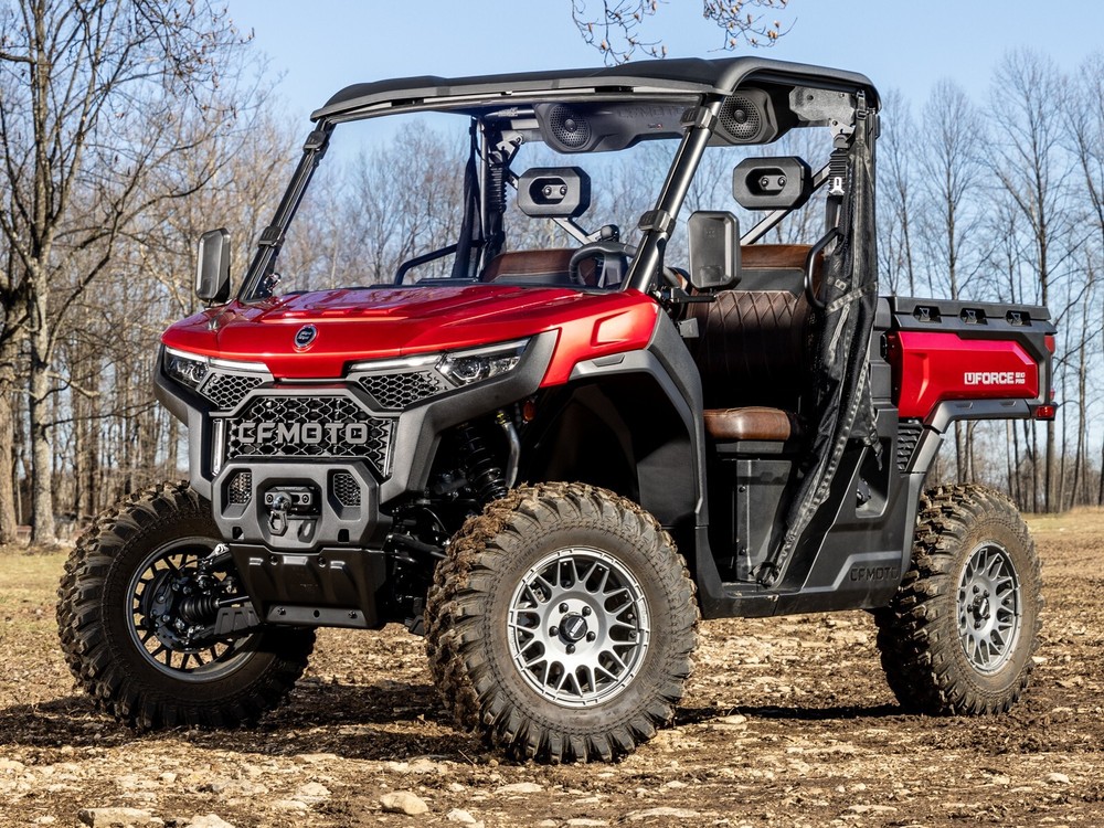 SuperATV Pro-Scratch Resistant Full Windshield for CFMoto UForce U10