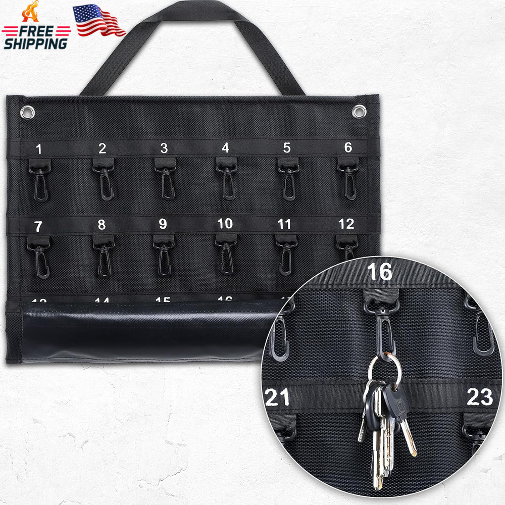 Oudain Rollable Key Case 30 Keys Roll up Key Case Organizer for Professionals Fl