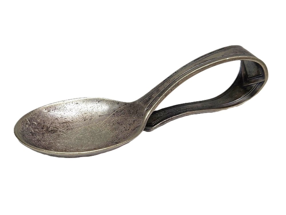 Vintage Rogers Silverplate Baby Infant Loop Handle Feeding Spoon