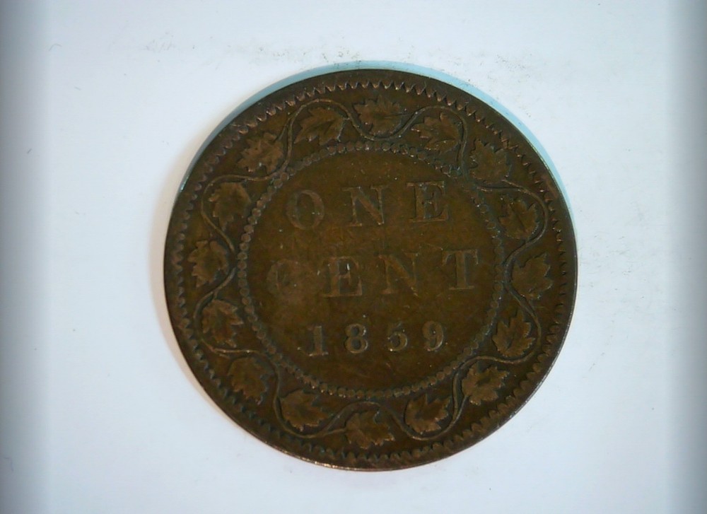 Canada 1859 1 Cent Victoria Large Cent Coin
