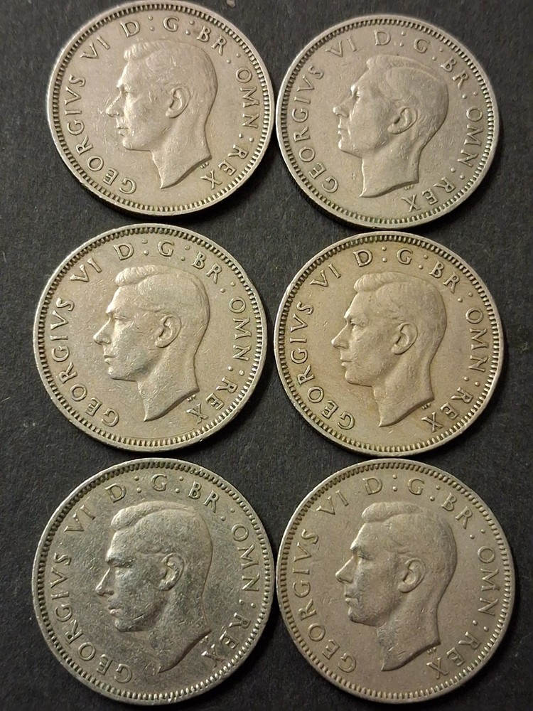 6 George V1 Shillings Engish & Scottish