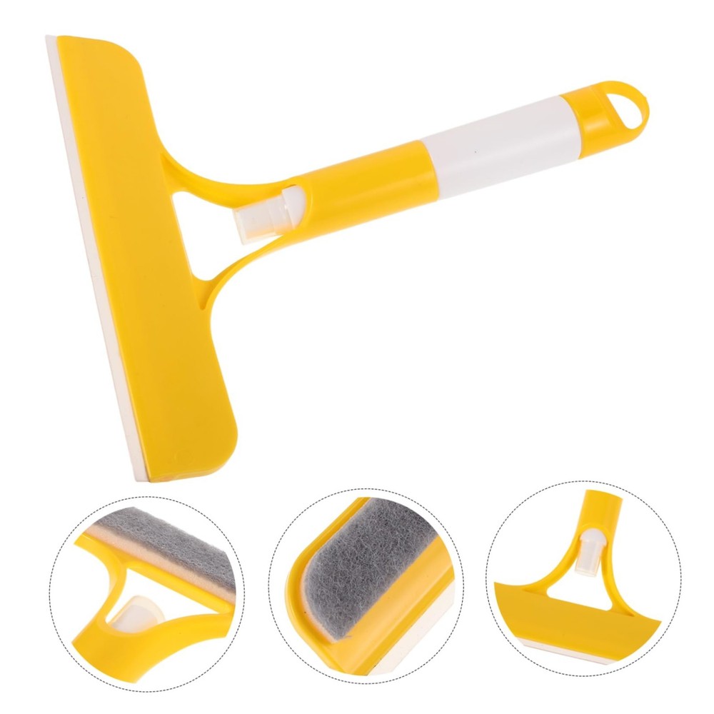 Glass wiper with nozzle, cleaning tool