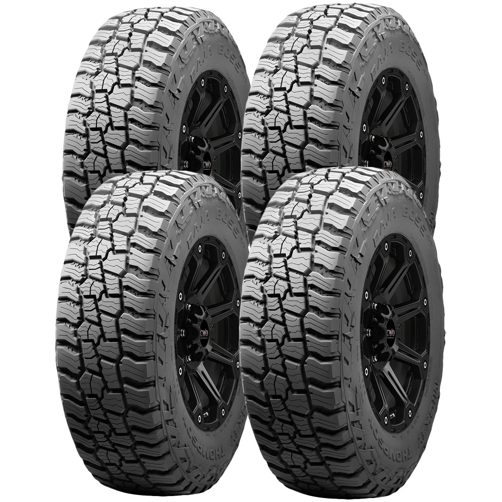 (QTY 4) 265/70R17 Mickey Thompson Baja Boss A/T 116T XL Black Wall Tires
