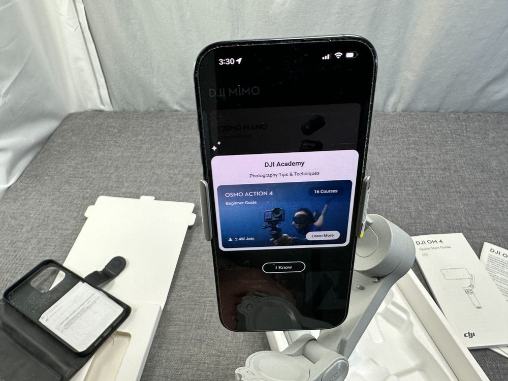 DJI OM 4 - Handheld 3-Axis Smartphone Gimbal Stabilizer with Grip, Tripod EUC