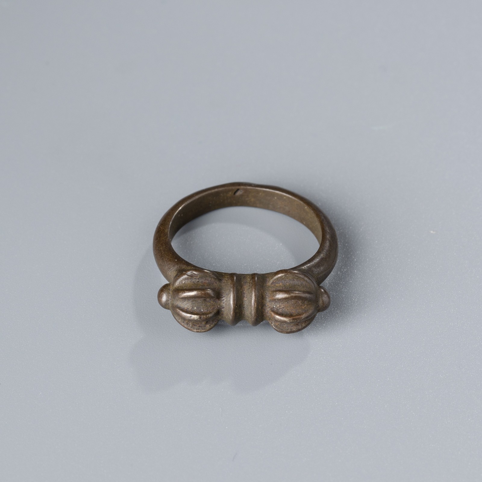 Antique Tibetan Bronze Vajra Dorje Amulet Ring