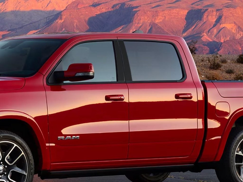 Pillar Post Window Trim Compatible with Dodge Ram 2019-2024 (Crew Cab/Quad