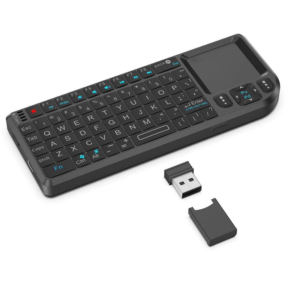 Wireless Keyboard 2.4G 7 Color Backlit Touchpad Air Mouse for Android TV Tablet