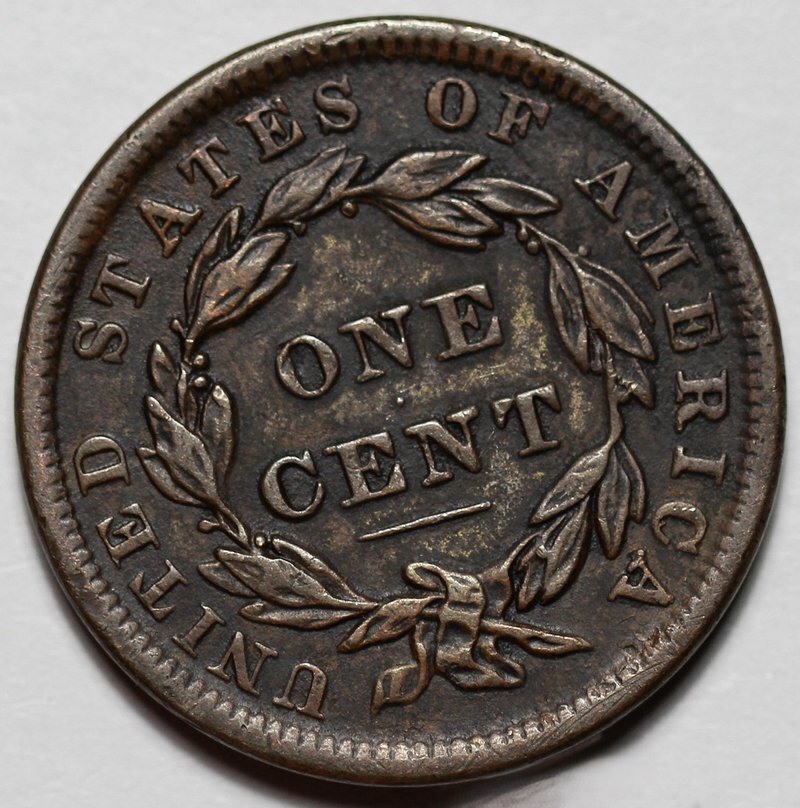 1838 Coronet Head Large Cent - US 1c Copper Coin