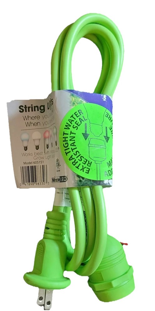 NEW - Miracle LED 6 Foot Single Socket Plug-in Light Socket for Grow Lite