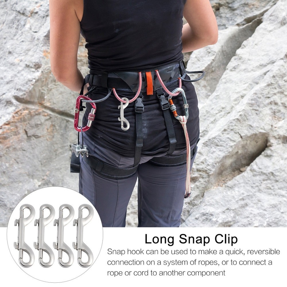 Double Ended Trigger Hook Set 4 Pcs Metal Snap Hooks for Ropes