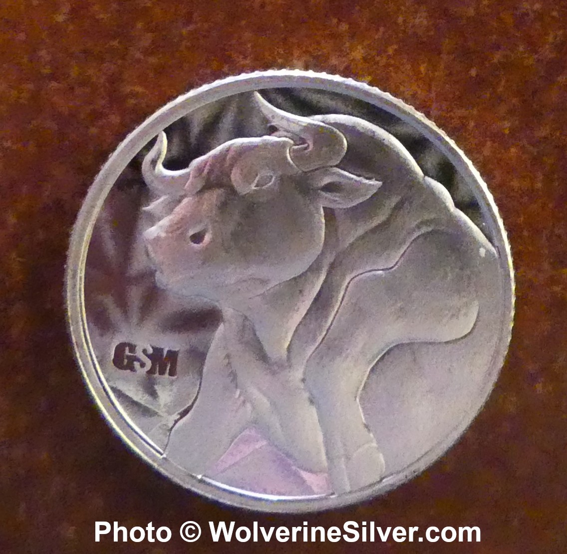 1/10 Oz Silver Bull / Bear Round - Mint Authentic (See Receipt) -Multi Discount!