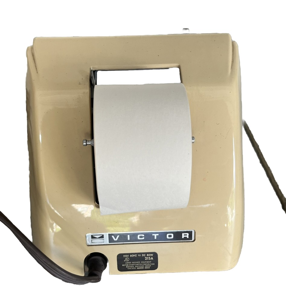 VTG Victor Adding Machine 215A Calculator Printer -Works!! Super Clean!!