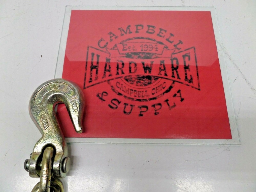 Auto Body Frame Machine Pull Chain 3/8" x 3' Grade 70 with 3/8' Grab Hook