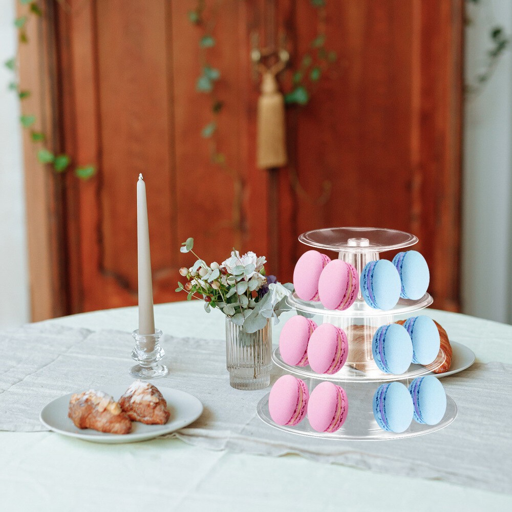 Cupcake Tower Macaron Display Stand Tree Holder Stand Round Cake Carrier Set