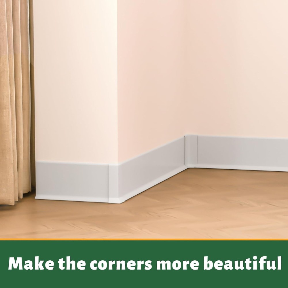 Self-Adhesive 4" Baseboard Corner Blocks - 3 Inside & 3 Outside Kits