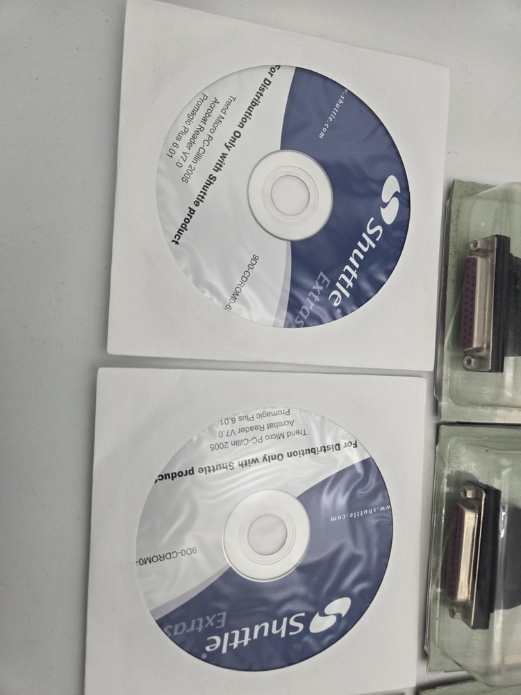 Shuttle Parallel Port PC8 Expansion Kit Lot / Software Disks /Misc Shuttle J106