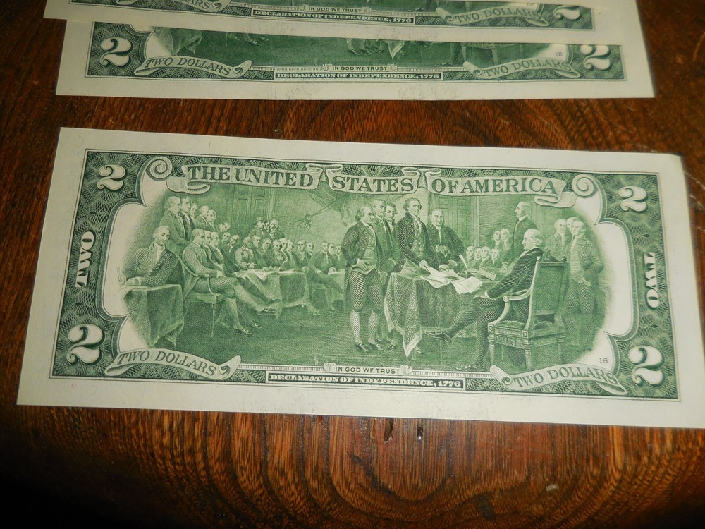 10 Consecutive U.S. $2 DOLLAR BILLS Uncirculated 2017A~G53278170-79A