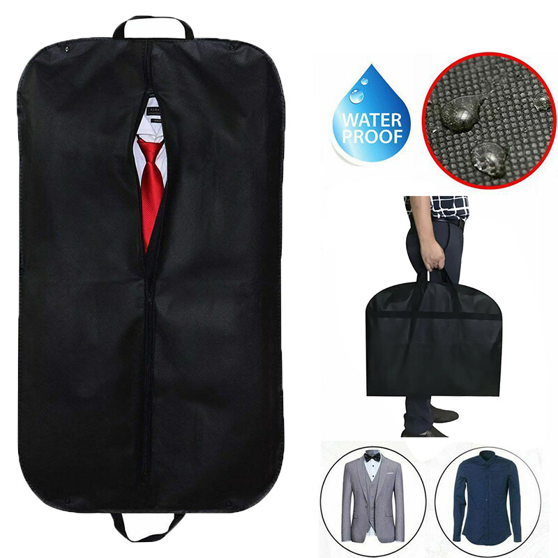 Travel Suit Bag Garment Bag Long Dress Black for Hanging Clothes Carrier Cover