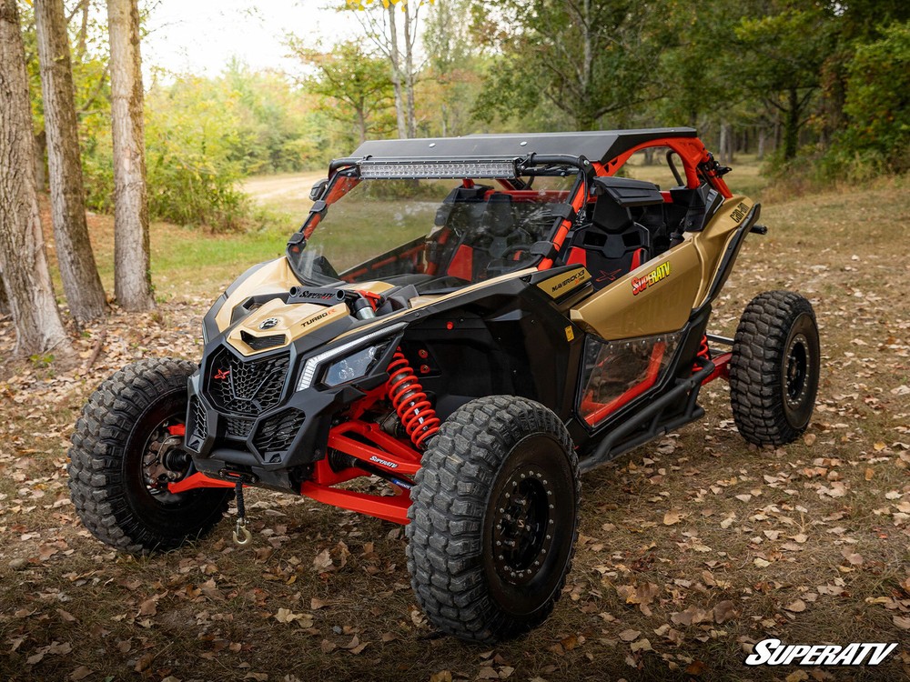 SuperATV Scratch Resistant Full Windshield for Can-Am Maverick X3 - Light Tint