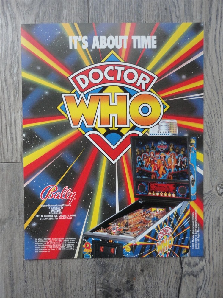 Dr Who Pinball Machine Bally Flyer