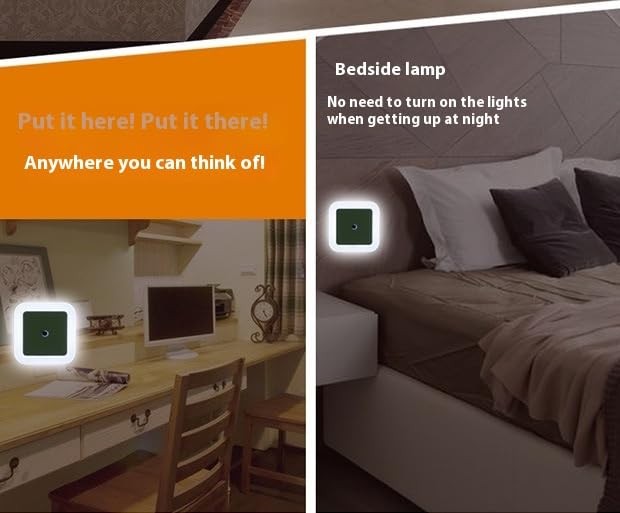 DeepCrush 6 Pack LED Night Light with Smart Sensor Dusk to Dawn Sensor, White