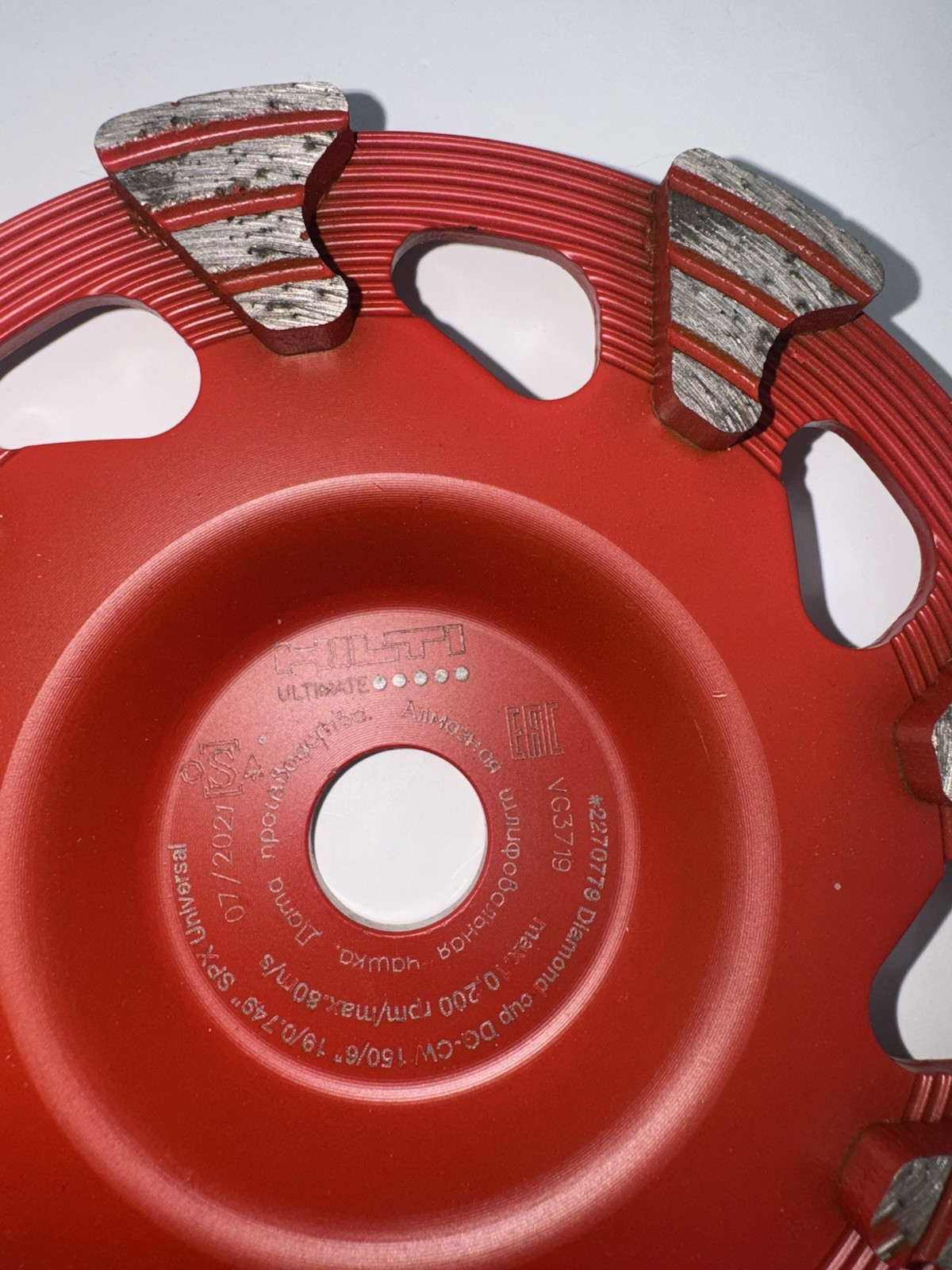 HILTI 6” DG-CW SPX UNIVERSAL DIAMOND CUP GRINDING WHEEL DG150 PART/#2270779