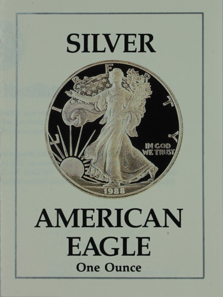 1992-S American Proof Silver Eagle-Mint Issued Presentation Box & COA (NO Coin)