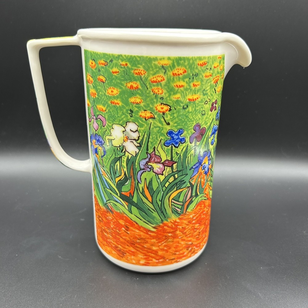Vincent Van Gogh D Burrows Iris Chaleur Master Impressionists Ceramic Pitcher