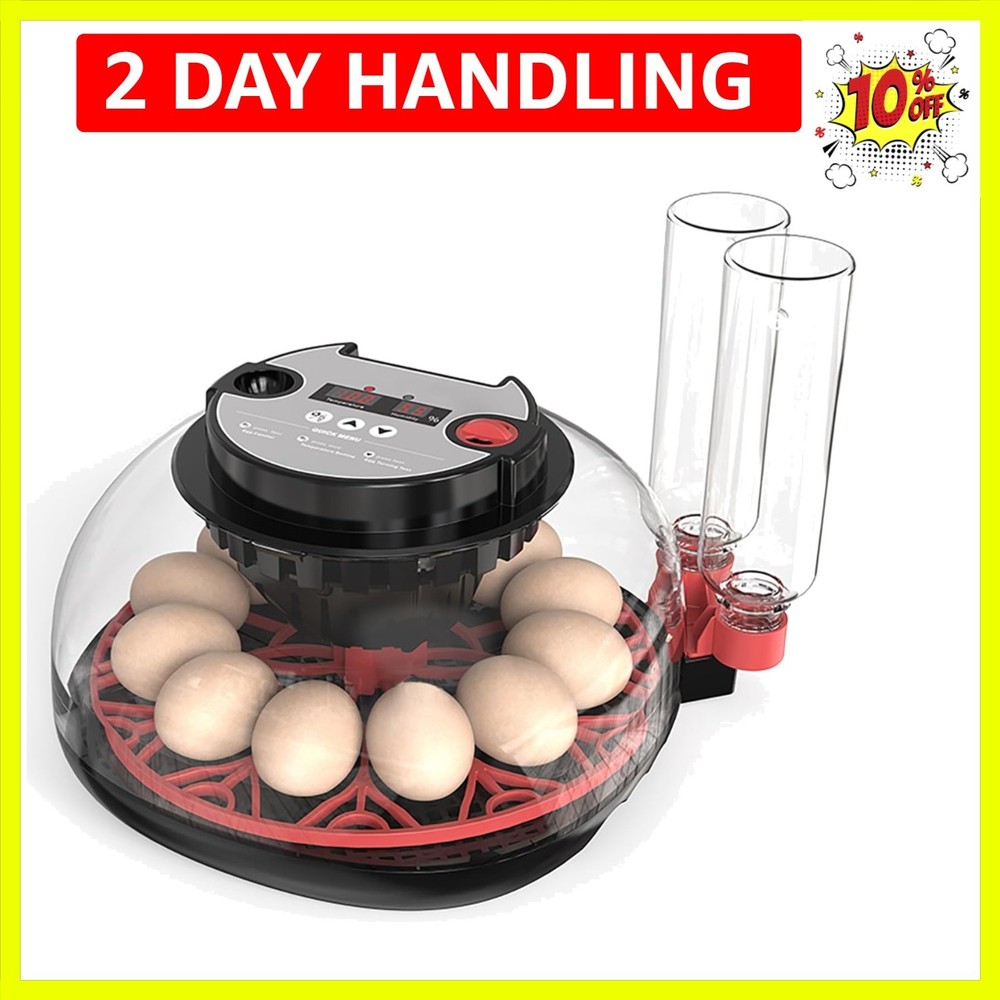 Smart Chicken Incubators for Hatching Eggs with Automatic Turner Small Poultr...
