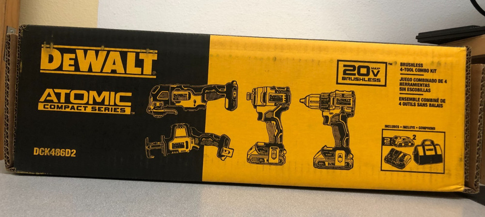 DeWalt DCK486D2 20V MAX ATOMIC Cordless Brushless 4 Tool Combo Kit