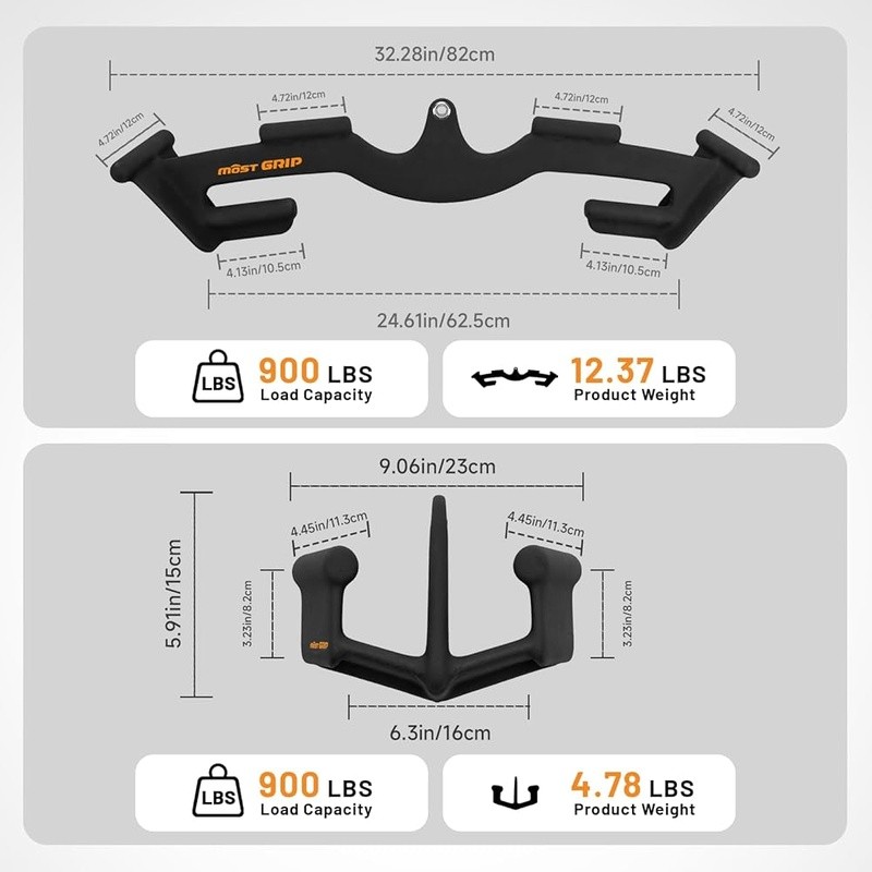 Versatile Lat Pulldown Bar Set Ergonomic Handles Back Workouts Muscle Engagement