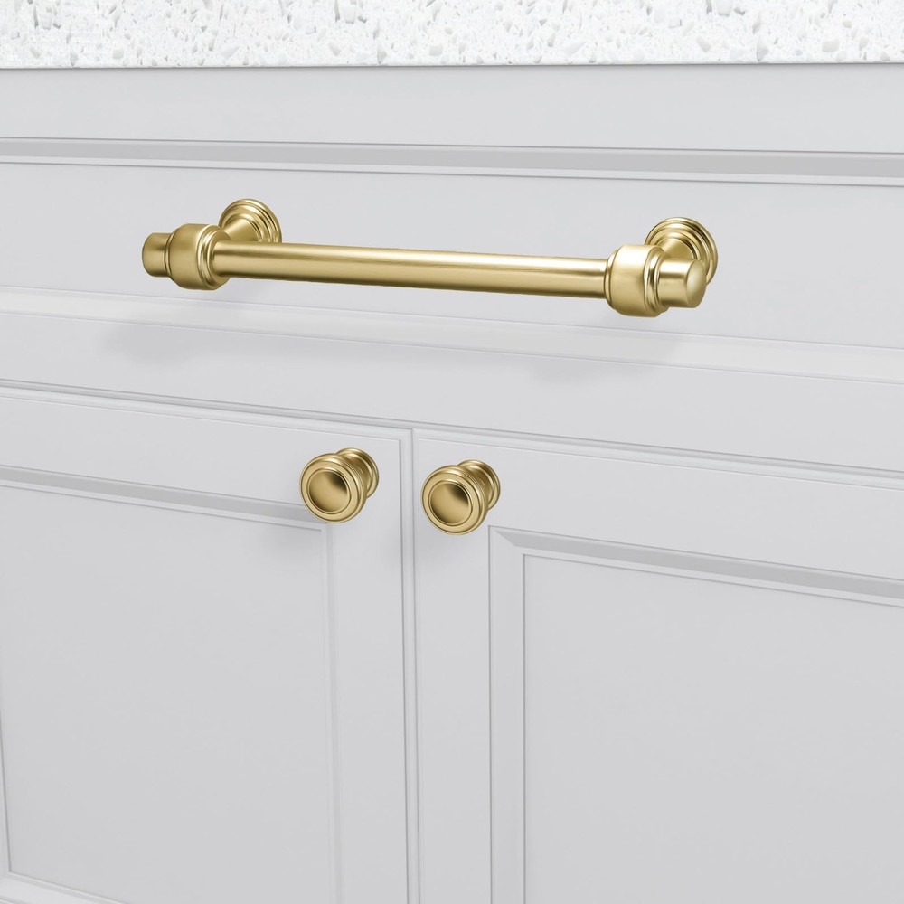 10 Pack Brushed Brass Kitchen Cabinet Knobs Gold Drawer Knobs Kitchen Cabinet...