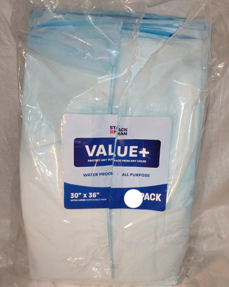 StackMan Value+ Disposable Underpads 30" x 36" Extra Large Waterproof