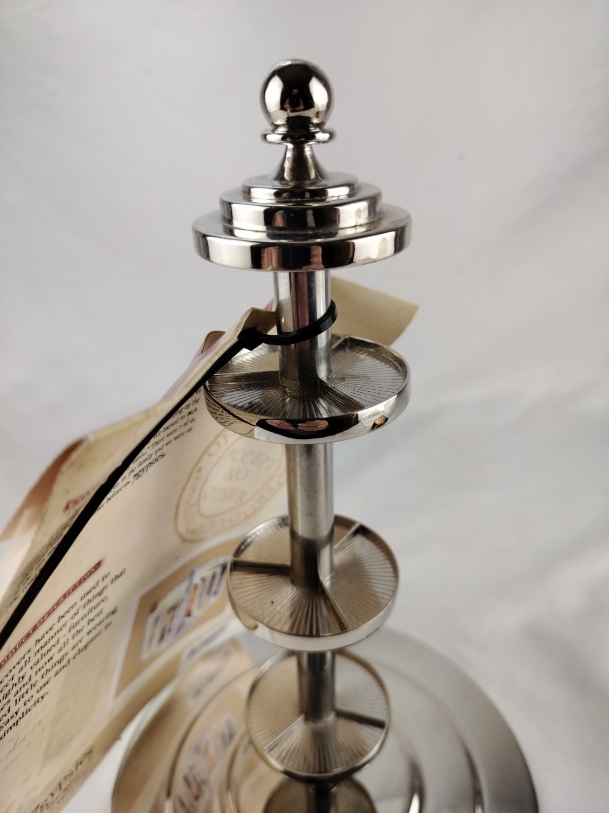 7 Gypsies ATC Artist Trading Card Holder Rotating 6.5" Silver Turnstile