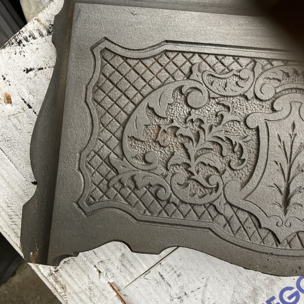 Original Victorian cast iron fireplace canopy hood