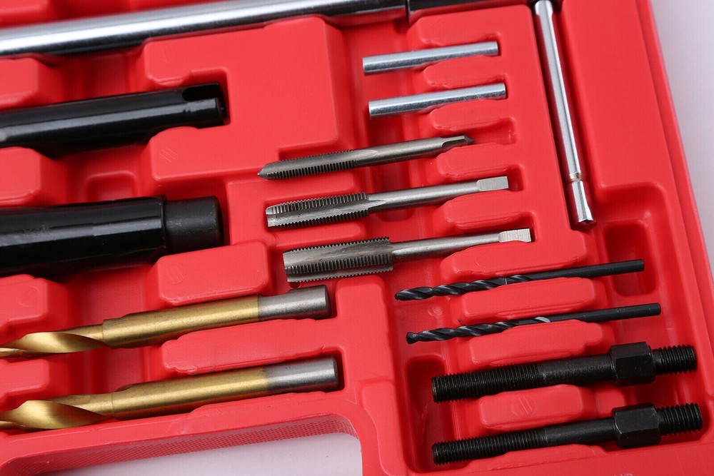 16pc Pro Broken Glow Plug Removal Tool Set 8mm & 10mm Damaged Extractor Garage