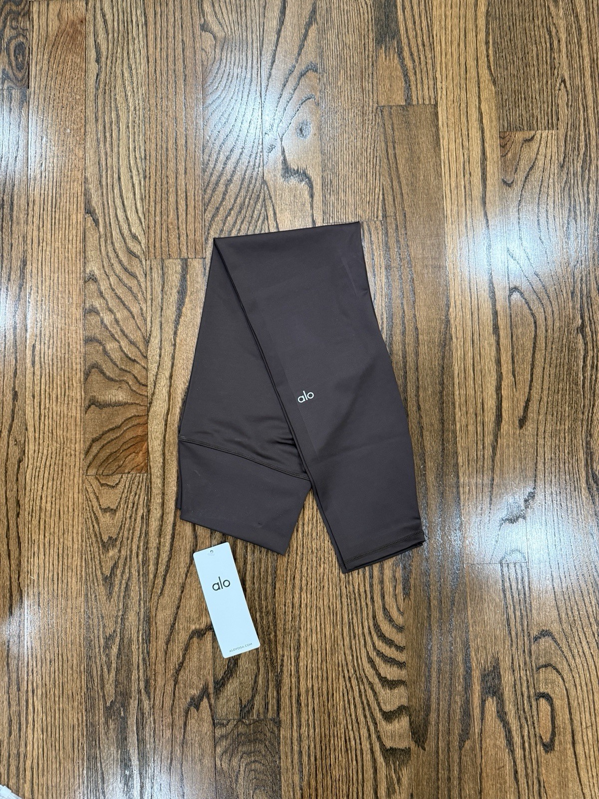 Bundle Of 2 Alo Yoga LARGE High Waist Airbrush Leggings BLACK AND BROWN 7/8 NWT