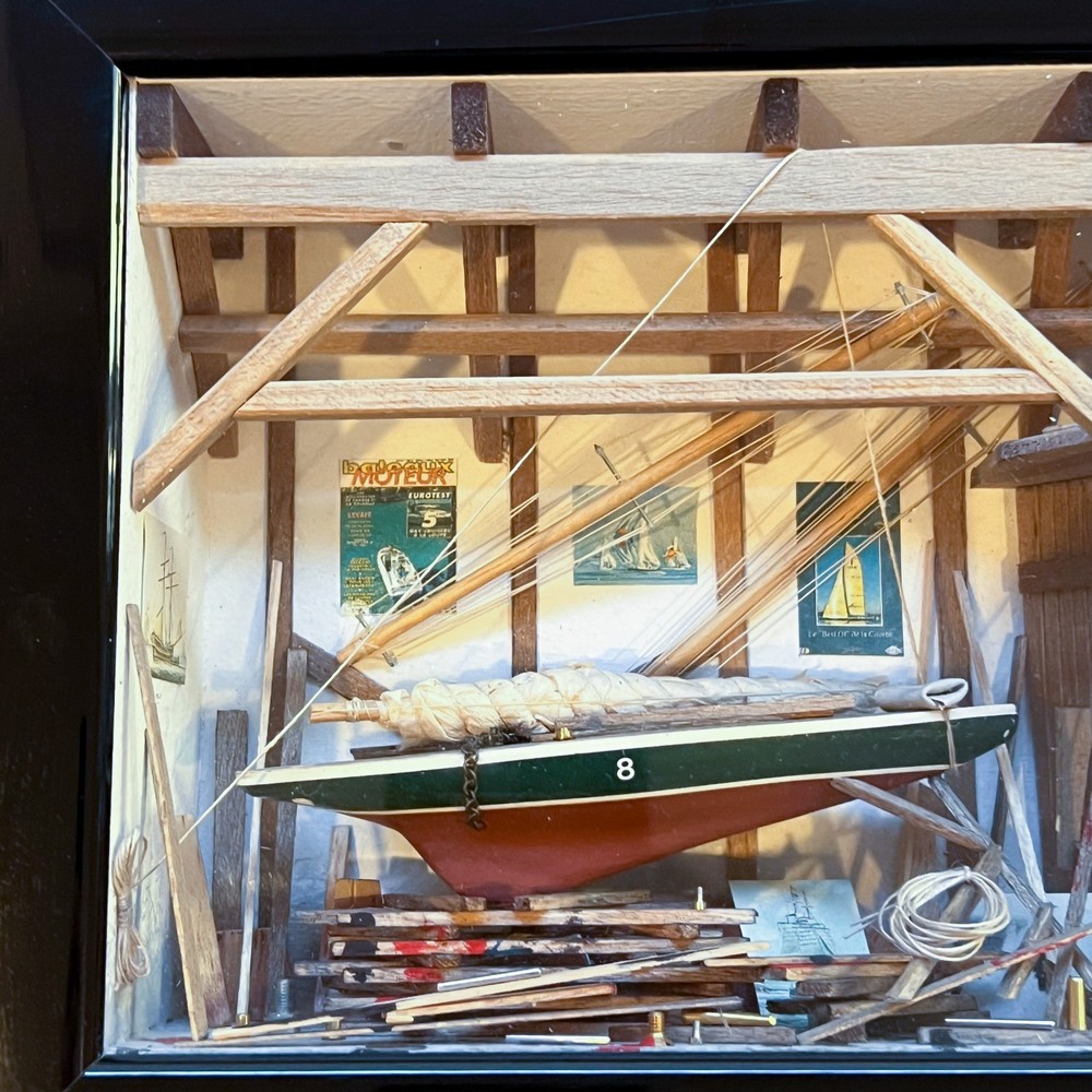 Patrick Richard LA RUÉE VERS L'ART Shipyard Handmade Shadowbox Diorama