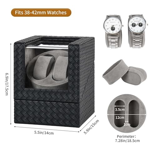 Watch Winder for Automatic Watches, Automatic Deul Watch Winder Box, Premium