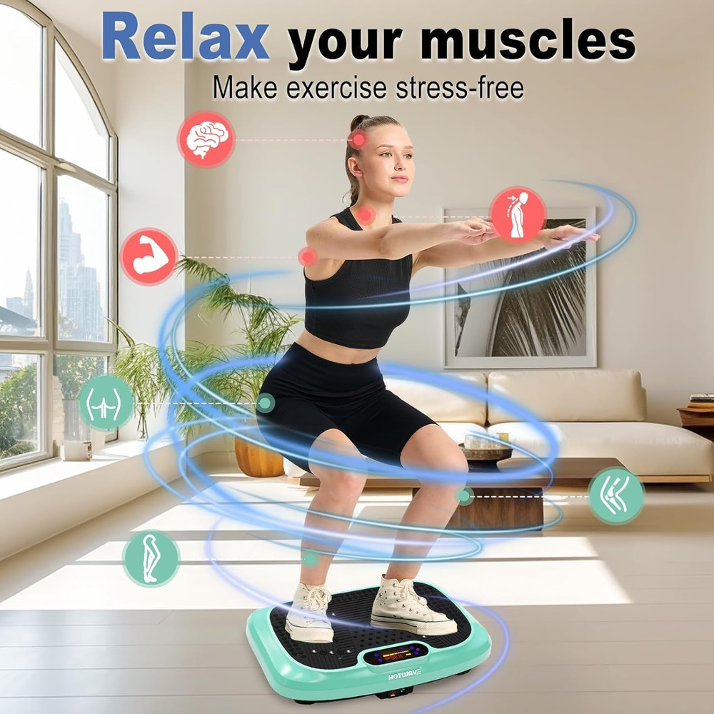 HOTWAVE Vibration Plate Exercise Machine for Lymphatic Drainage, Power Vibrating