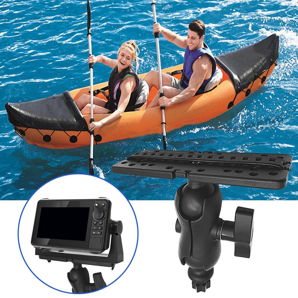 Fish Finder Mount Base Universal Mounting Plate 360 Degree Swivel Electronics